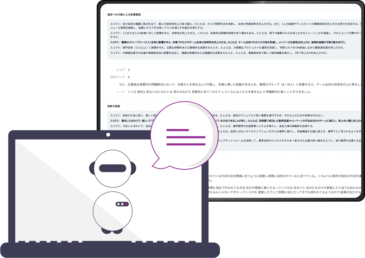 隠れた才能を可視化し<br />人材抜擢をサポート