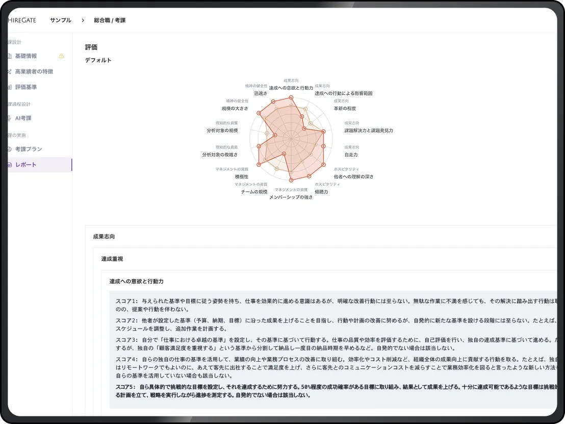 評価レポートはWEBで<br />かんたん確認